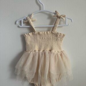 Angel Dear Cream Textured Baby Outfit
